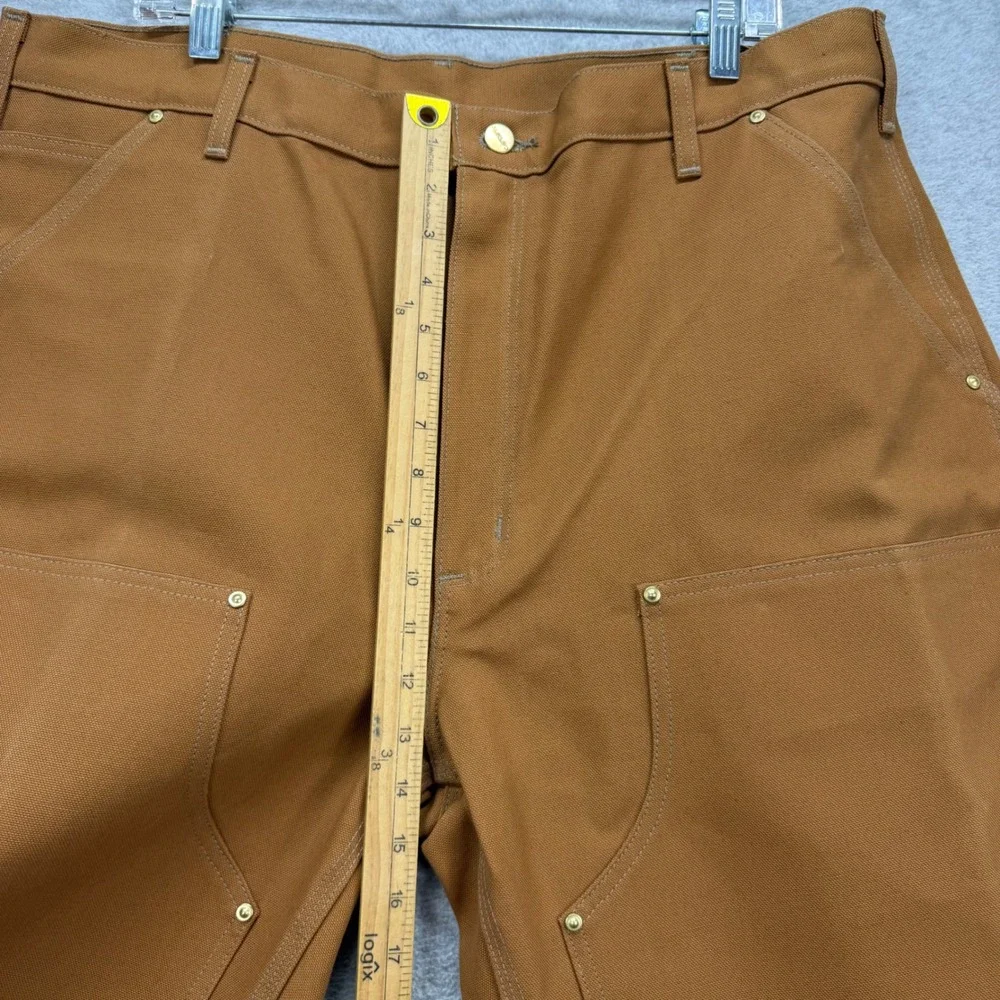 Carhartt Pants Mens 40x34 Brown B01 Double Knee Front Duck Loose Fit Utility NEW - Picture 6 of 13